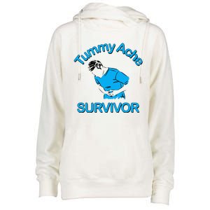 Tummy Ache Survivor Womens Funnel Neck Pullover Hood