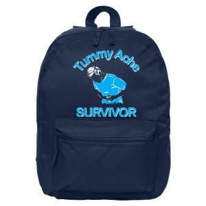 Tummy Ache Survivor 16 in Basic Backpack