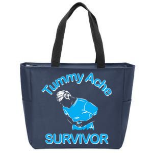 Tummy Ache Survivor Zip Tote Bag