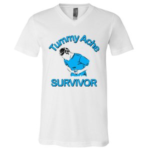 Tummy Ache Survivor V-Neck T-Shirt