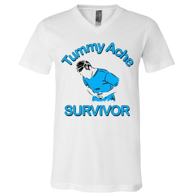 Tummy Ache Survivor V-Neck T-Shirt