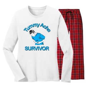 Tummy Ache Survivor Women's Long Sleeve Flannel Pajama Set 