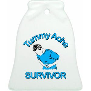 Tummy Ache Survivor Ceramic Bell Ornament