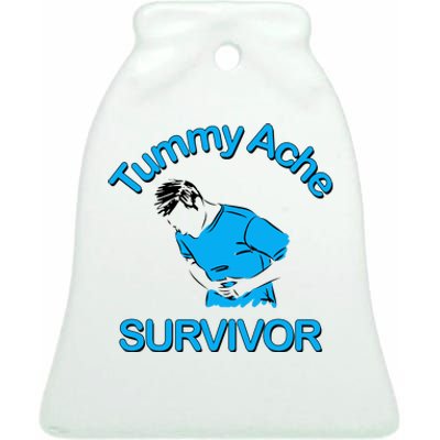 Tummy Ache Survivor Ceramic Bell Ornament