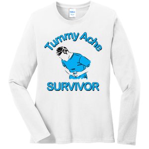 Tummy Ache Survivor Ladies Long Sleeve Shirt