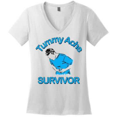 Tummy Ache Survivor Women's V-Neck T-Shirt