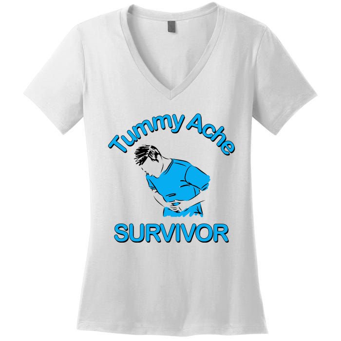 Tummy Ache Survivor Women's V-Neck T-Shirt