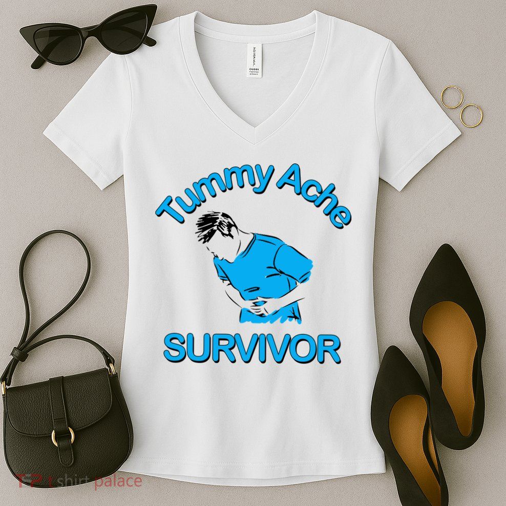 Tummy Ache Survivor Women's V-Neck T-Shirt