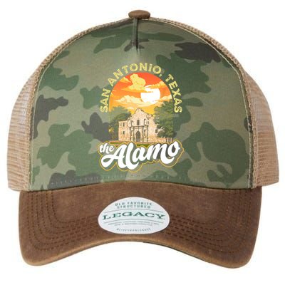 The Alamo San Antonio Texas Mission Vintage Retro Remember Legacy Tie Dye Trucker Hat