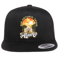 The Alamo San Antonio Texas Mission Vintage Retro Remember Flat Bill Trucker Hat