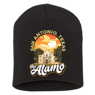 The Alamo San Antonio Texas Mission Vintage Retro Remember Short Acrylic Beanie