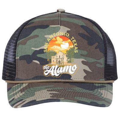 The Alamo San Antonio Texas Mission Vintage Retro Remember Retro Rope Trucker Hat Cap