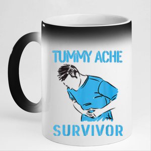 Tummy Ache Survivor Shirt Stomachache IBS Funny Women 11oz Black Color Changing Mug