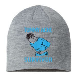 Tummy Ache Survivor Shirt Stomachache IBS Funny Women Sustainable Beanie