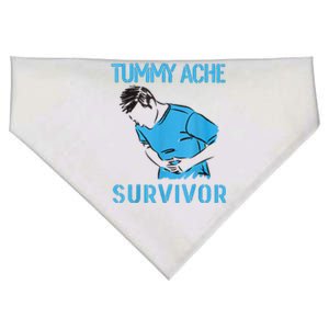 Tummy Ache Survivor Shirt Stomachache IBS Funny Women USA-Made Doggie Bandana