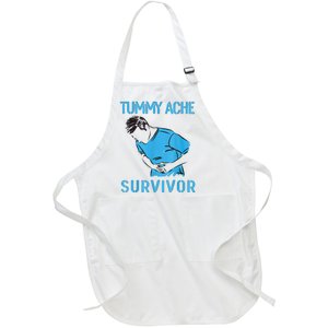 Tummy Ache Survivor Shirt Stomachache IBS Funny Women Full-Length Apron With Pockets