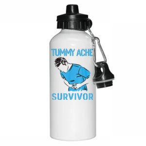 Tummy Ache Survivor Shirt Stomachache IBS Funny Women Aluminum Water Bottle