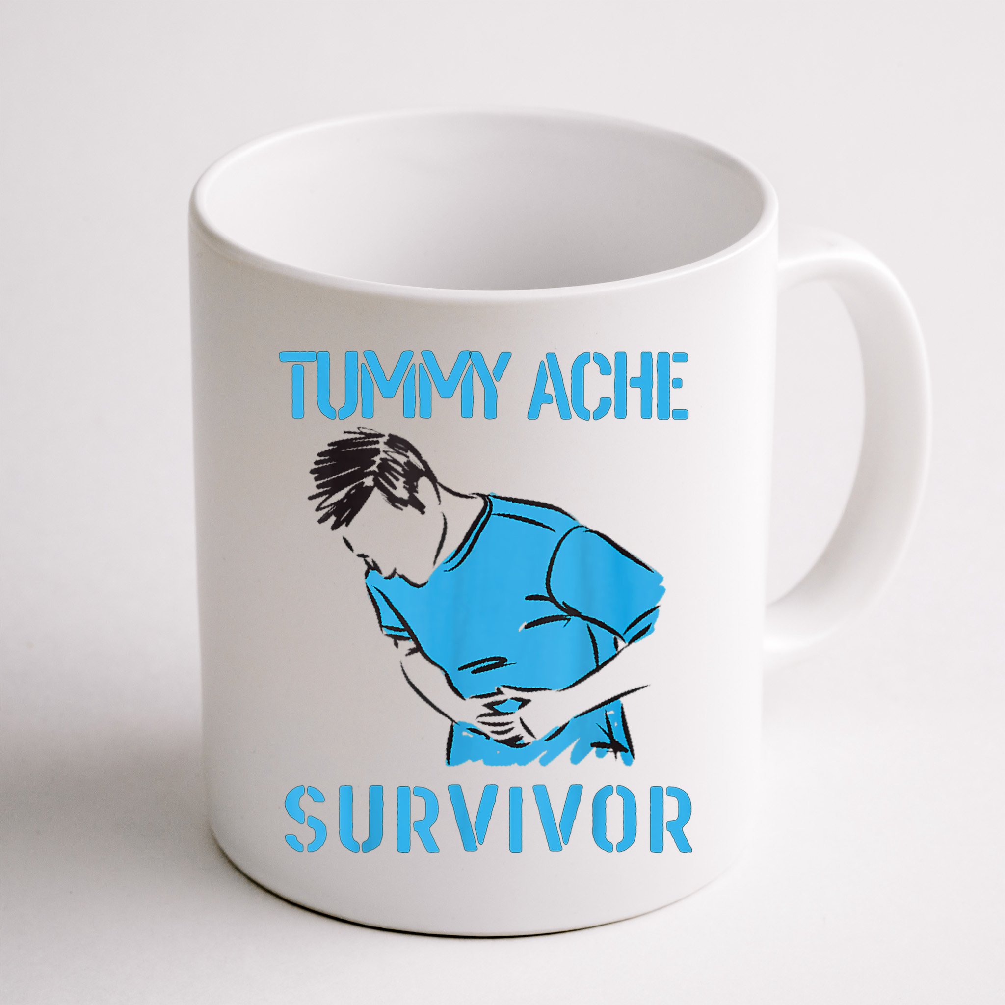 Tummy Ache Survivor Shirt Stomachache IBS Funny Women Mug