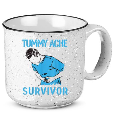 Tummy Ache Survivor Shirt Stomachache IBS Funny Women 15oz Campfire Ceramic Mug