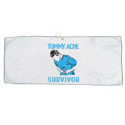 Tummy Ache Survivor Shirt Stomachache IBS Funny Women Large Microfiber Waffle Golf Towel