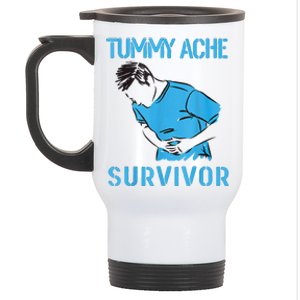 Tummy Ache Survivor Shirt Stomachache IBS Funny Women Stainless Steel Travel Mug