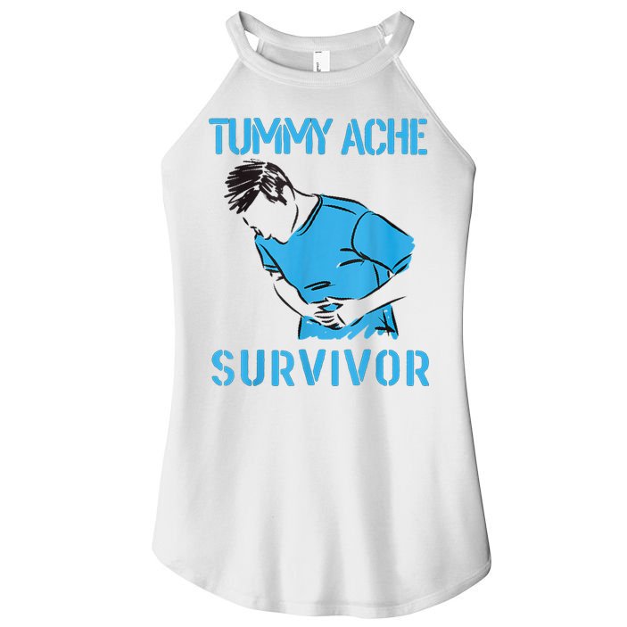 Tummy Ache Survivor Shirt Stomachache IBS Funny Women Women's Perfect Tri Rocker Tank