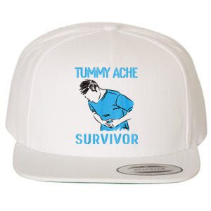 Tummy Ache Survivor Shirt Stomachache IBS Funny Women Wool Snapback Cap