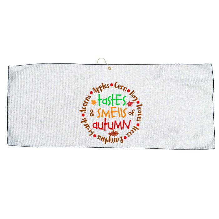 Tastes And Smells Of Autumn Large Microfiber Waffle Golf Towel