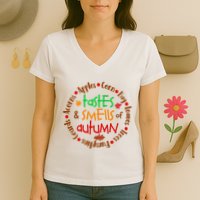 Tastes And Smells Of Autumn Women's V-Neck T-Shirt