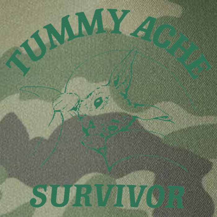 Tummy Ache Survivor Funny Rabbit Meme Bunny Lover Legacy Tie Dye Trucker Hat