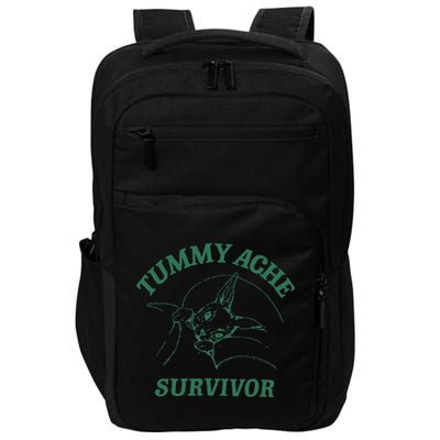 Tummy Ache Survivor Funny Rabbit Meme Bunny Lover Impact Tech Backpack