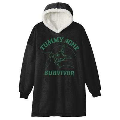 Tummy Ache Survivor Funny Rabbit Meme Bunny Lover Hooded Wearable Blanket