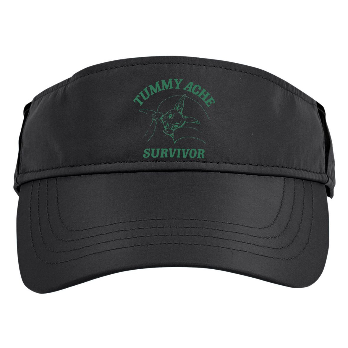 Tummy Ache Survivor Funny Rabbit Meme Bunny Lover Adult Drive Performance Visor