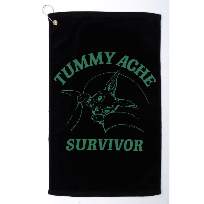 Tummy Ache Survivor Funny Rabbit Meme Bunny Lover Golf Towel
