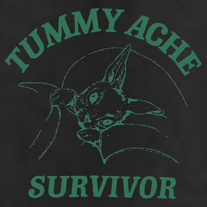 Tummy Ache Survivor Funny Rabbit Meme Bunny Lover Golf Towel