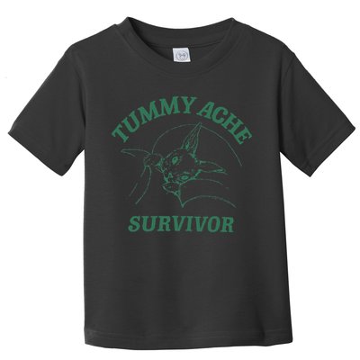Tummy Ache Survivor Funny Rabbit Meme Bunny Lover Toddler T-Shirt