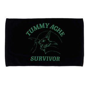 Tummy Ache Survivor Funny Rabbit Meme Bunny Lover Microfiber Hand Towel