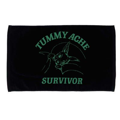 Tummy Ache Survivor Funny Rabbit Meme Bunny Lover Microfiber Hand Towel