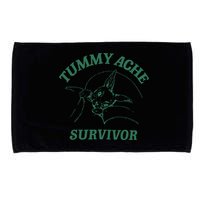 Tummy Ache Survivor Funny Rabbit Meme Bunny Lover Microfiber Hand Towel
