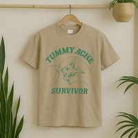 Tummy Ache Survivor Funny Rabbit Meme Bunny Lover T-Shirt