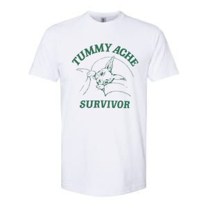 Tummy Ache Survivor Funny Rabbit Meme Bunny Lover Softstyle CVC T-Shirt