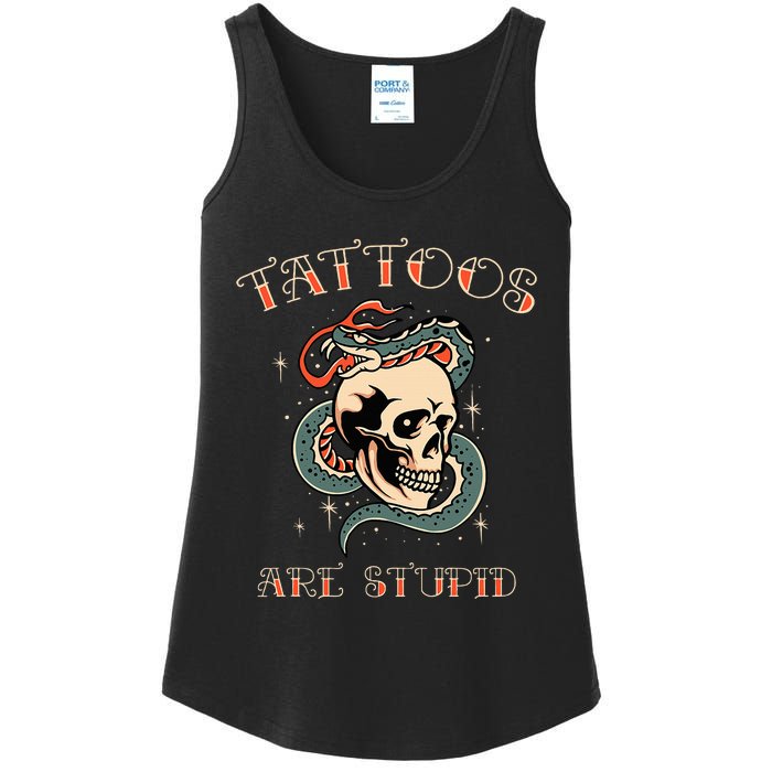 Tattoos Are Stupid Tattoo Artist Ladies Essential Tank