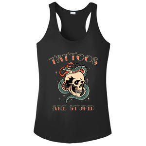 Tattoos Are Stupid Tattoo Artist Ladies PosiCharge Competitor Racerback Tank