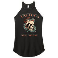 Tattoos Are Stupid Tattoo Artist Women's Perfect Tri Rocker Tank