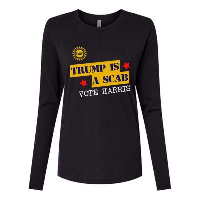 Trumps A Scab Womens Cotton Relaxed Long Sleeve T-Shirt