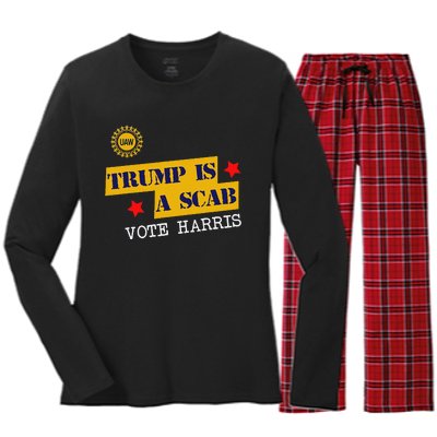 Trumps A Scab Women's Long Sleeve Flannel Pajama Set 