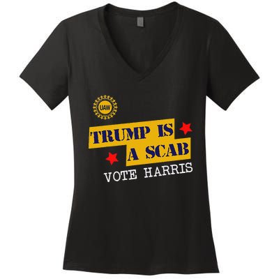 Trumps A Scab Women's V-Neck T-Shirt