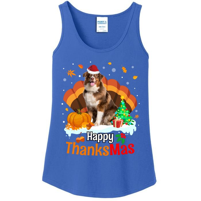 Thanksgiving Australian Shepherd Happy Christmas Aussie Gift Ladies Essential Tank