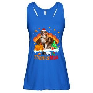 Thanksgiving Australian Shepherd Happy Christmas Aussie Gift Ladies Essential Flowy Tank