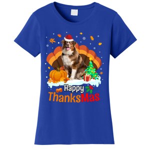 Thanksgiving Australian Shepherd Happy Christmas Aussie Gift Women's T-Shirt